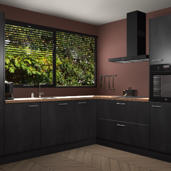 Beton Zwarte keuken Vogar 83389