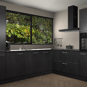 Beton Zwarte keuken Vogar 83967