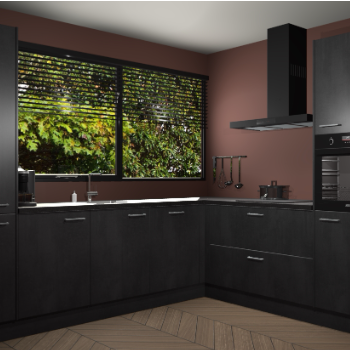 Beton Zwarte keuken Vogar 83968