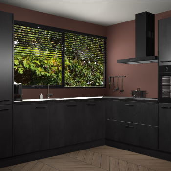 Beton Zwarte keuken Vogar 83970