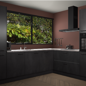 Beton Zwarte keuken Vogar 83982