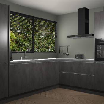 Beton Antraciet greeploze keuken Vogar 83909