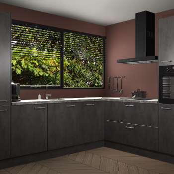 Beton Antraciet keuken Vogar 83920