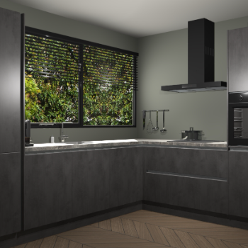 Beton Antraciet greeploze keuken Vogar 83921