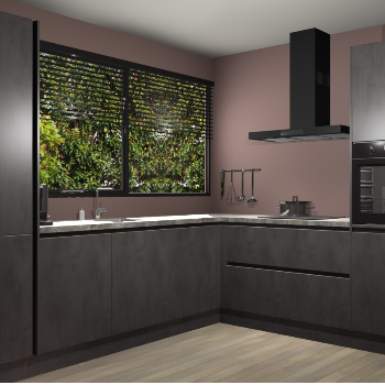 Beton Antraciet greeploze keuken Vogar 83924