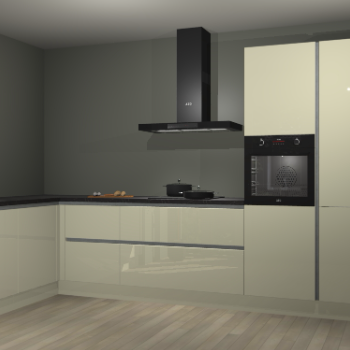 Magnolia hoogglans greeploze keuken Nuuk 68247