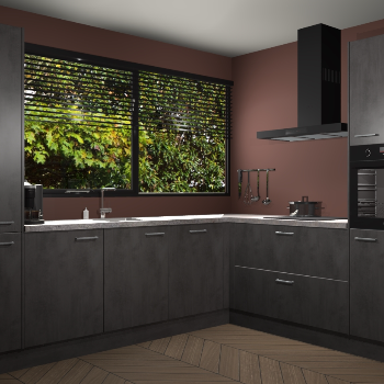 Beton Antraciet keuken Vogar 83926