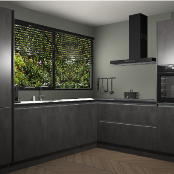 Beton Antraciet greeploze keuken Vogar 83934