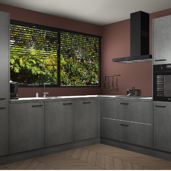 Beton Parelgrijs keuken Vogar 83438