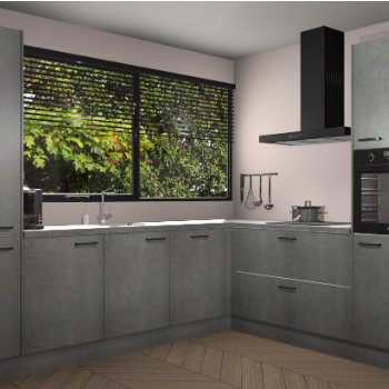 Beton Parelgrijs keuken Vogar 83439