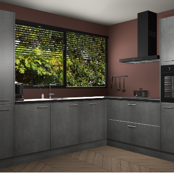 Beton Parelgrijs keuken Vogar 83442