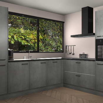 Beton Parelgrijs keuken Vogar 83445