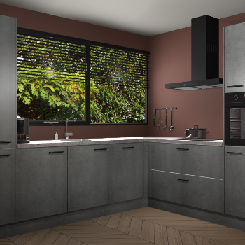 Beton Parelgrijs keuken Vogar 83456