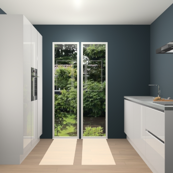 Zijdegrijze greeploze keuken Dallas 73013