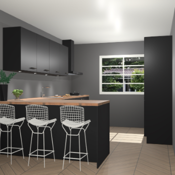 Zwarte keuken Sopot 62098