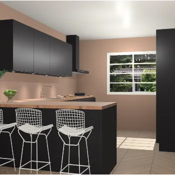 Zwarte greeploze keuken Sopot 62099