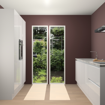 Zijdegrijze greeploze keuken Dallas 73065