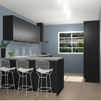 Zwarte keuken Sopot 62139