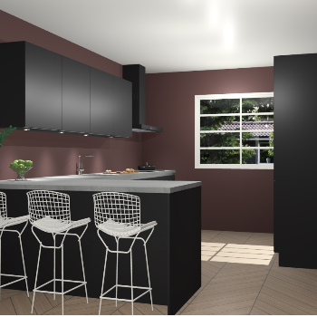 Zwarte greeploze keuken Sopot 62140