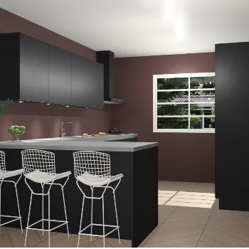 Zwarte greeploze keuken Sopot 62140