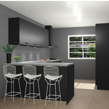 Zwarte keuken Sopot 62142