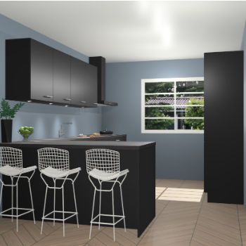 Zwarte keuken Sopot 62145