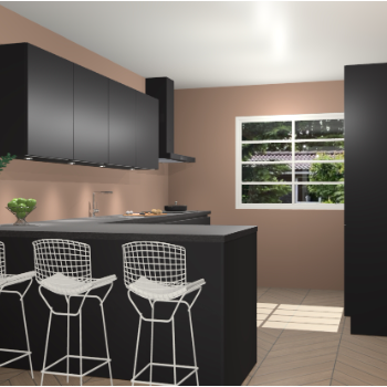 Zwarte greeploze keuken Sopot 62149