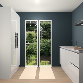 Zijdegrijze greeploze keuken Dallas 73082