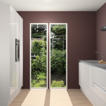 Zijdegrijze greeploze keuken Dallas 73116