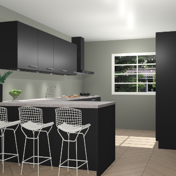 Zwarte keuken Sopot 62209