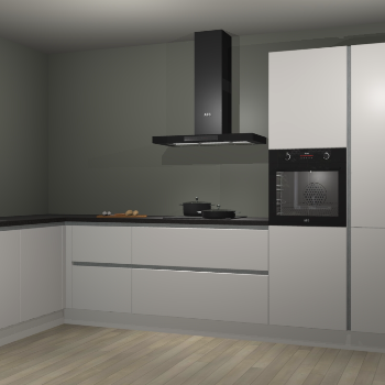 Zijdegrijze greeploze keuken Nuuk 68674