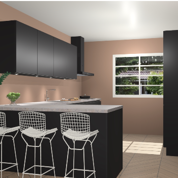 Zwarte greeploze keuken Sopot 62201