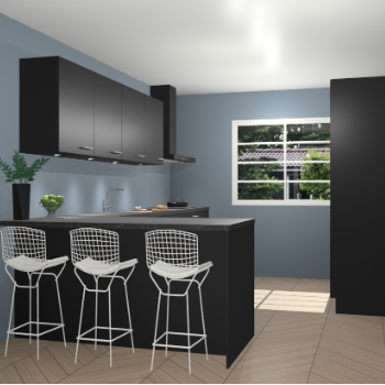 Zwarte keuken Sopot 62237