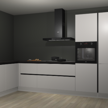 Zijdegrijze greeploze keuken Nuuk 68677