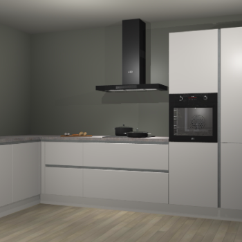 Zijdegrijze greeploze keuken Nuuk 68709