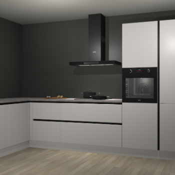 Zijdegrijze greeploze keuken Nuuk 68712