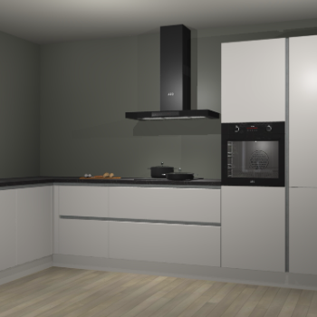 Zijdegrijze greeploze keuken Nuuk 68735