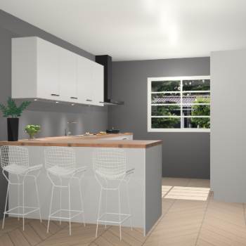 Zijdegrijze keuken Sopot 62311