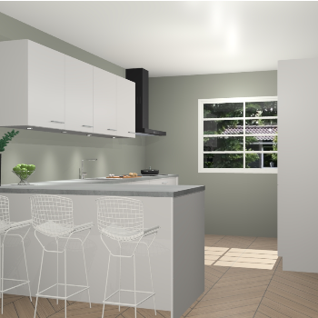 Zijdegrijze keuken Sopot 62369