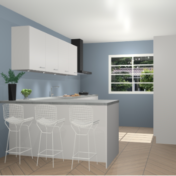 Zijdegrijze keuken Sopot 62370