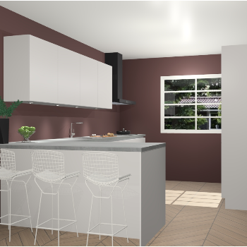 Zijdegrijze greeploze keuken Sopot 62371