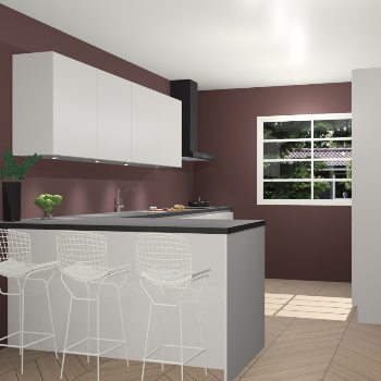 Zijdegrijze greeploze keuken Sopot 62377