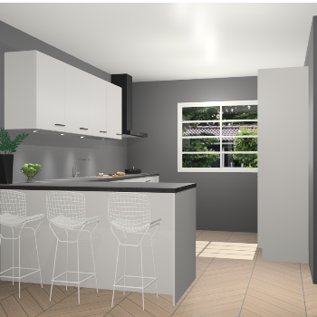 Zijdegrijze keuken Sopot 62379