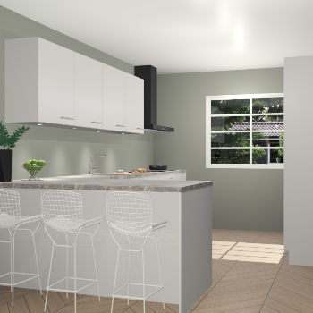 Zijdegrijze keuken Sopot 62381