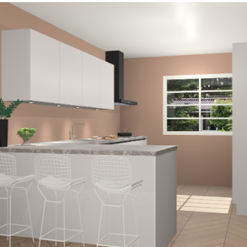 Zijdegrijze greeploze keuken Sopot 62386