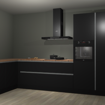 Zwarte greeploze keuken Nuuk 69039