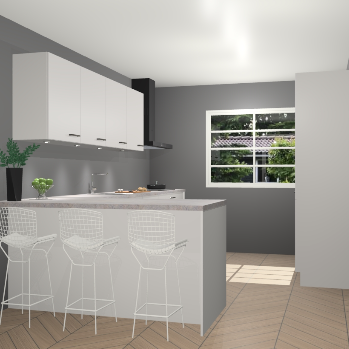 Zijdegrijze keuken Sopot 62391