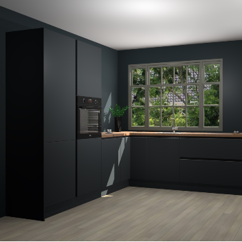 Onyxgrijze greeploze keuken Malaga 67966