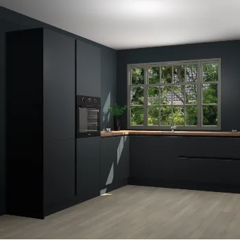 Onyxgrijze greeploze keuken Malaga 67966