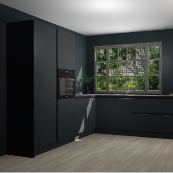 Onyxgrijze greeploze keuken Malaga 67993